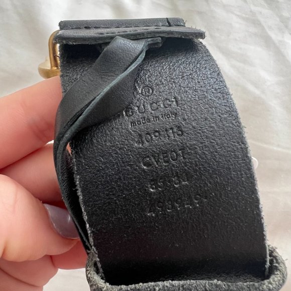 Gucci Wide Leather Belt - Picture 8 of 9